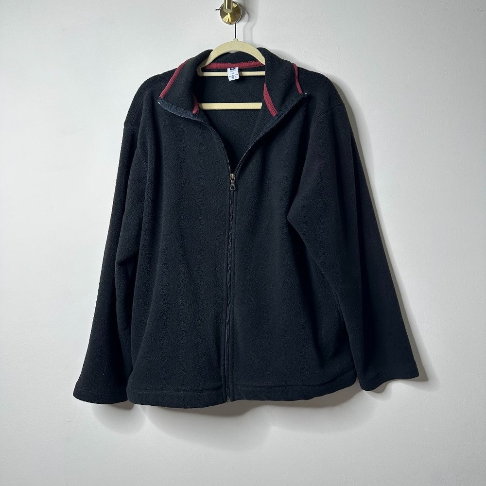 GAP Factory Store Black Full Zip Fleece Jacket XL - Picture 1 of 3